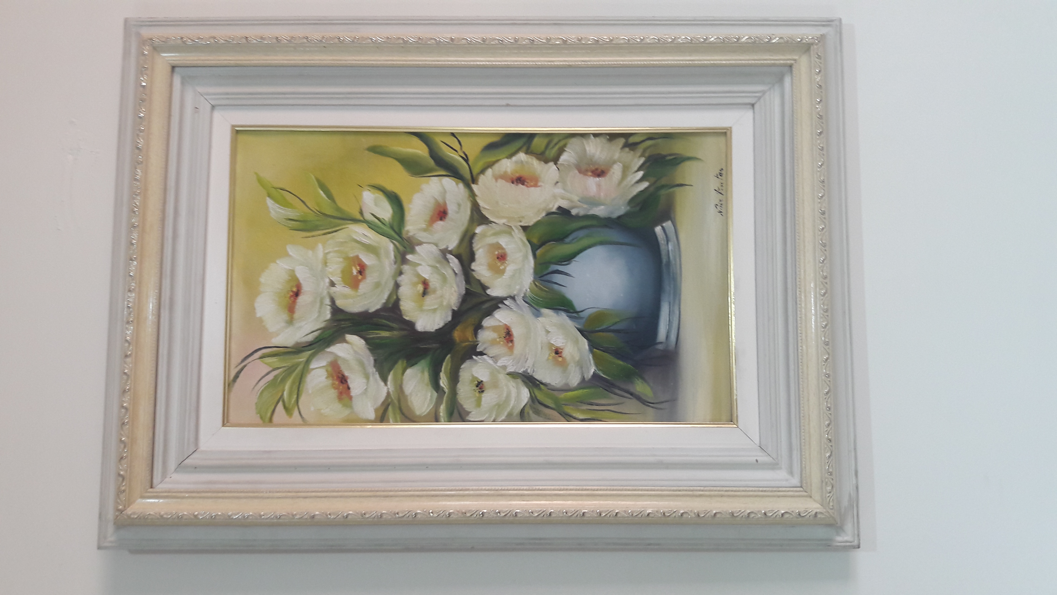 Quadro Decorativo Pintura Jarro de Flores