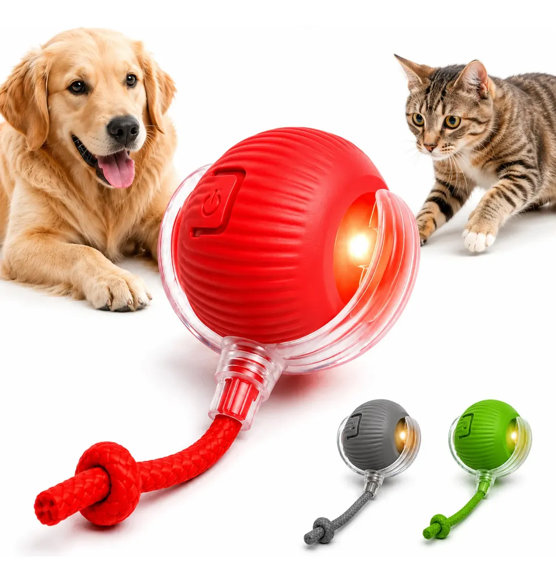 Bola Pet Inteligente Automática Giratória Recarregável Usb Brinquedo Cachorro Cão Gato